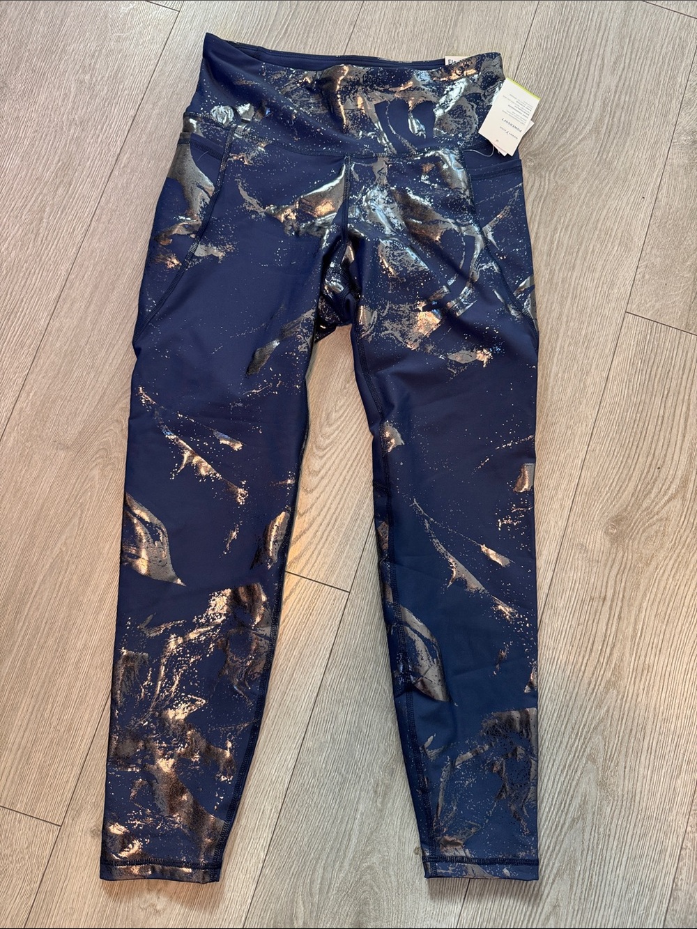 Old Navy Navy Leggings with Metallic silver accent NWT